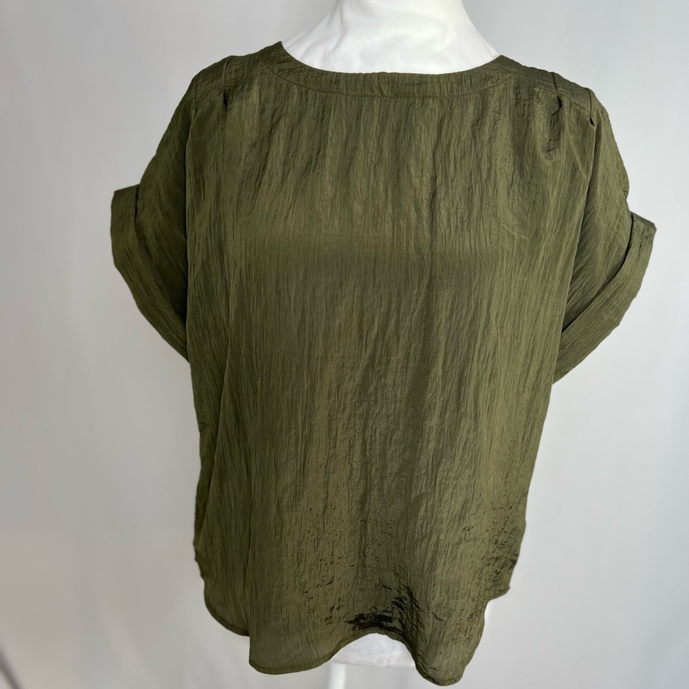 NEW / Madewell Pleated Crewneck Top - Picture 8 of 8